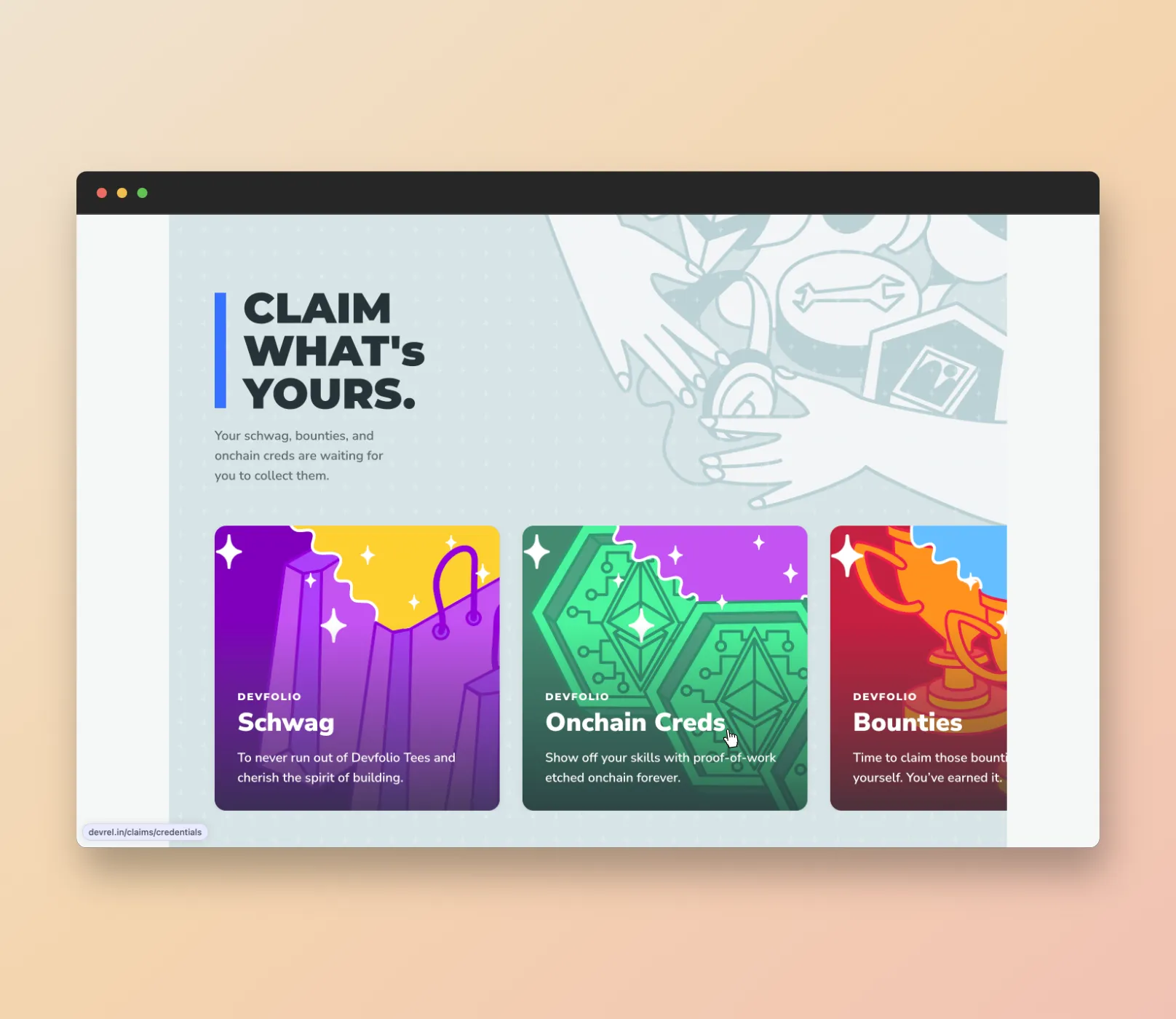 Onchain credentials card